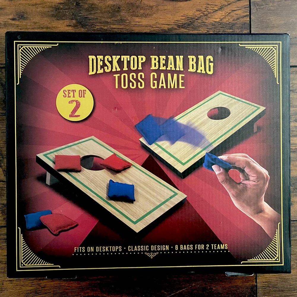 GRAND STAR Desktop Bean Bag Toss Game, Red & Blue (Adult Game Nib)